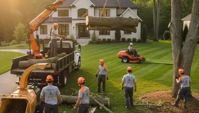 Professional lawn care and tree removal service in Cape Coral, FL with healthy tropical turf