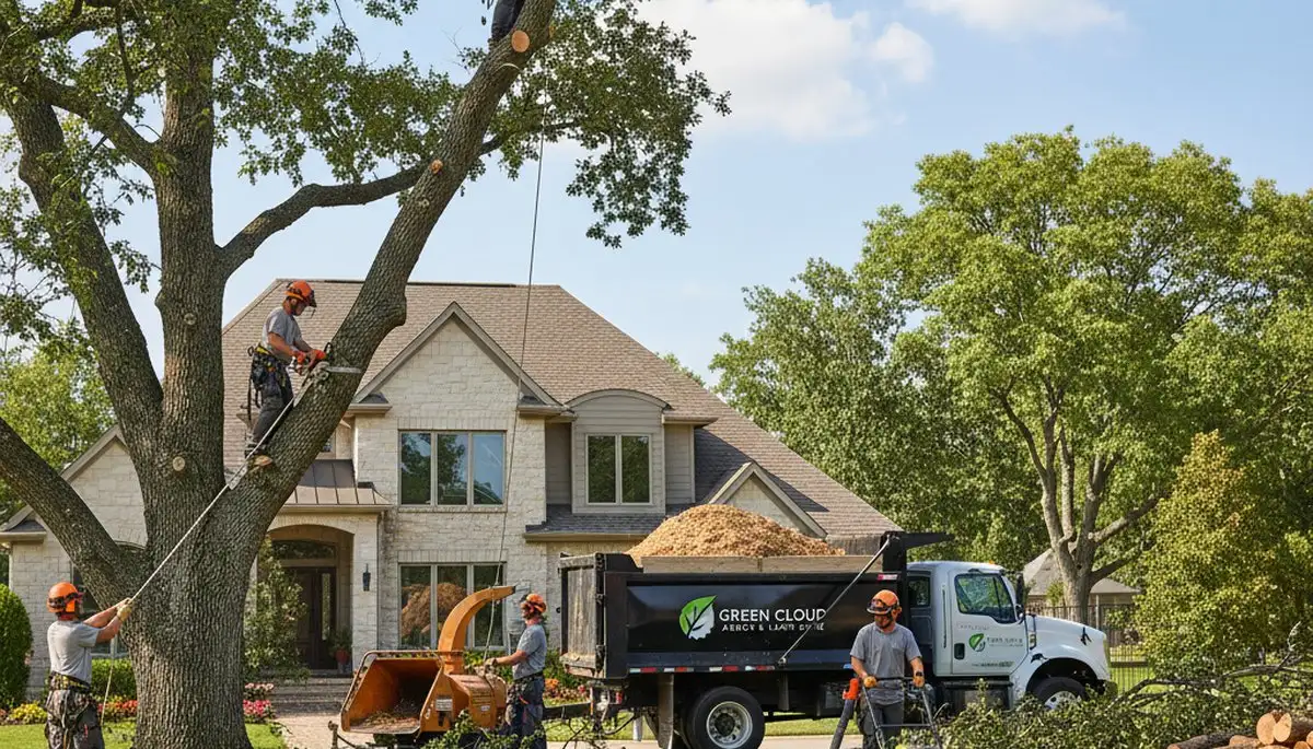 Professional lawn care and tree service in Cape Coral, FL enhancing healthy tropical lawns