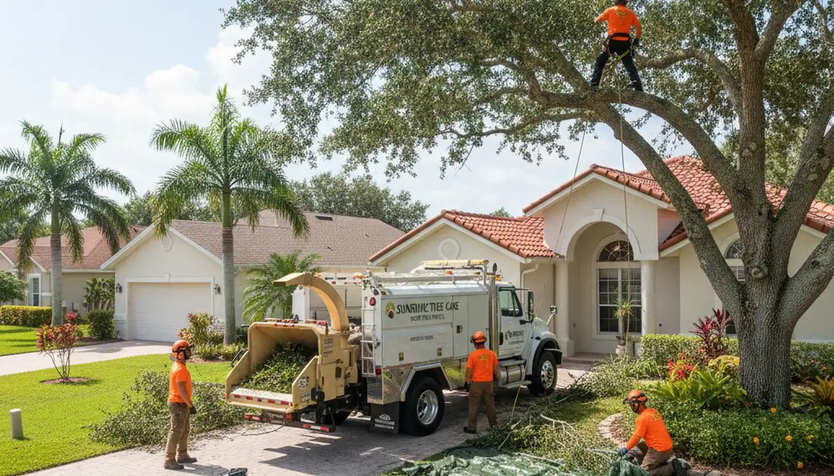Professional residential tree removal in North Fort Myers, FL enhancing safety and curb appeal