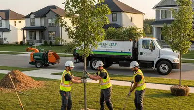 Arborists planting new trees in Cape Coral FL for professional landscape and storm-resistant growth