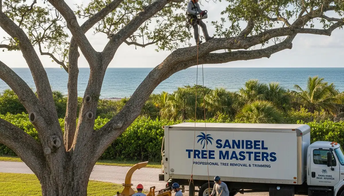 Professional tree removal service in Cape Coral FL safely cutting and clearing residential trees